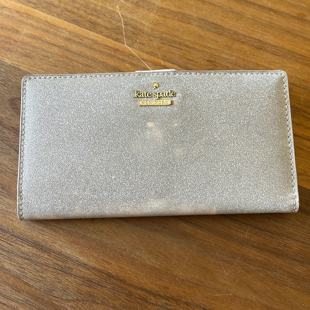Kate spade pink sparkly wallet